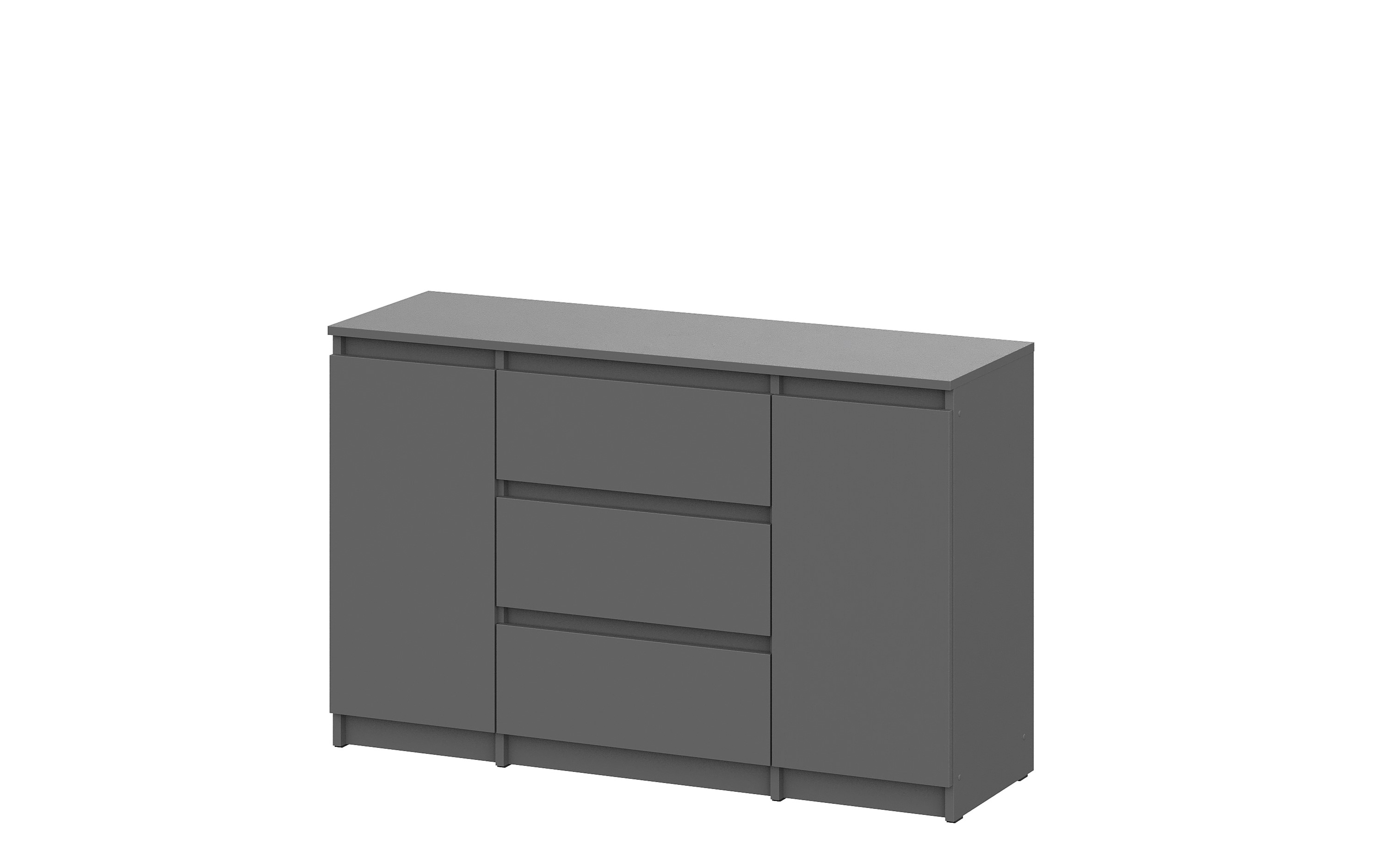 Комод "Денвер" 3 ящика 2 створки (SV)  (Графит)